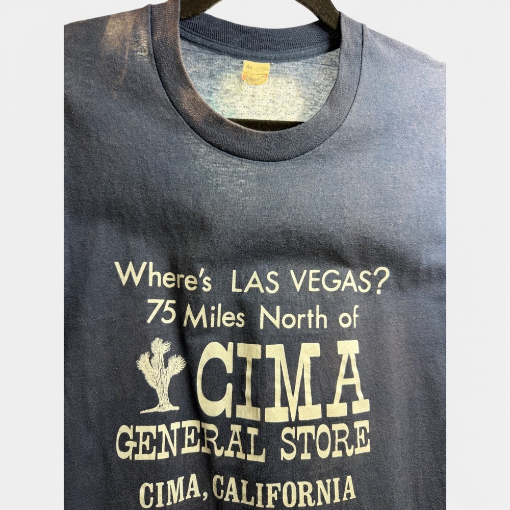 Vintage Cima General Store T Shirt Adult M‎ Blue Paper Thin Nevada Desert Tee